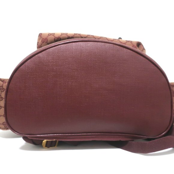 GUCCI ALPINA TREKKING BACKPACK BURGUNDY GG MONOGRAM CANVAS - Picture 8 of 12